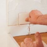 Backsplash tile installation